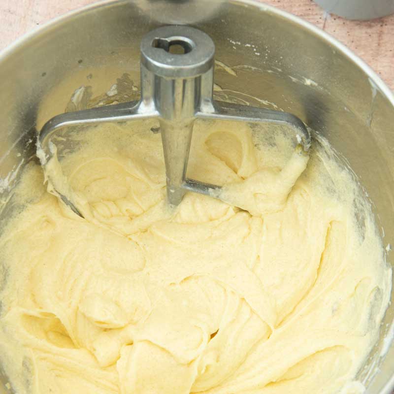 smooth cookie batter before adding flour