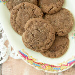 closeup of chocolate sugar cookies