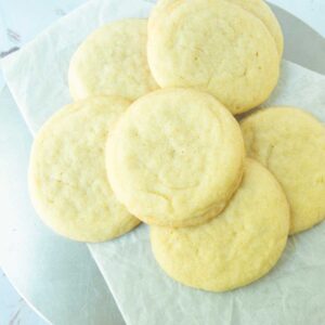 stack of soft sugar cookies
