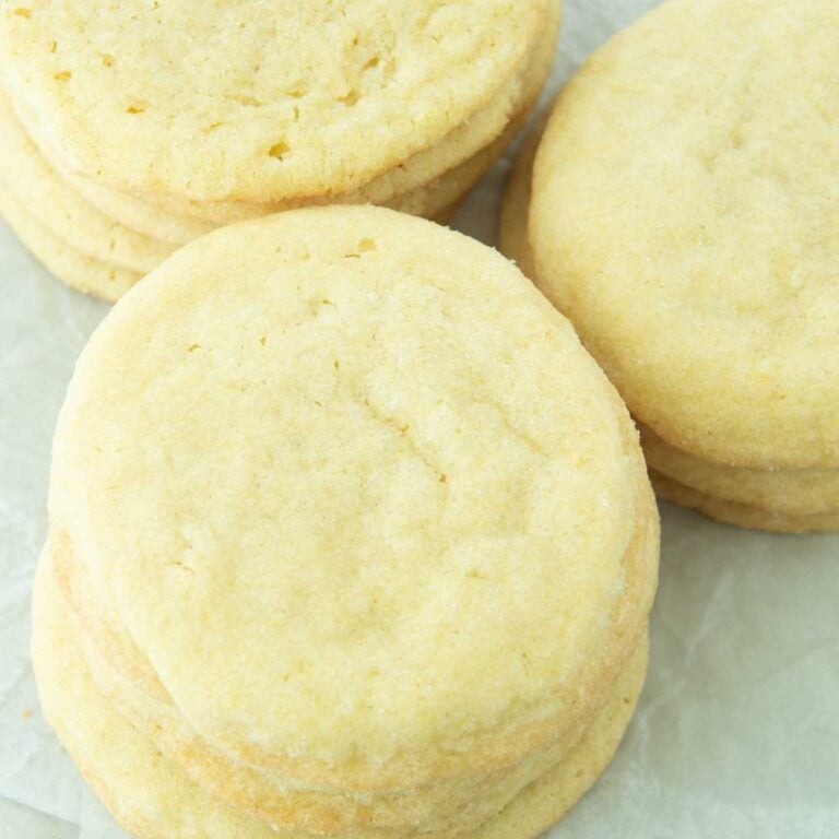 closeup of stacks of cookies