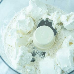 cream cheese and flour in food processor