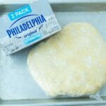 cream cheese pastry with cream cheese block