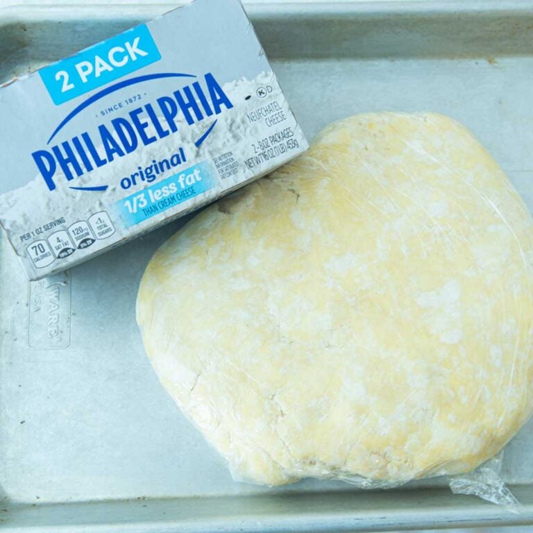 cream cheese pastry with cream cheese block