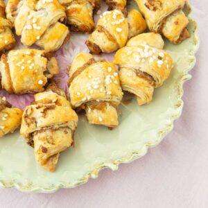rugelach cookies on plate