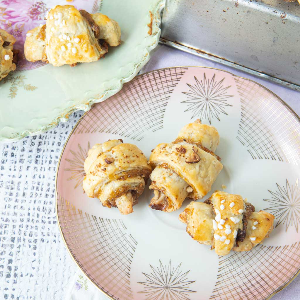 rugelach on plates