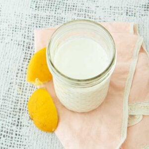 buttermilk made with lemons and milk