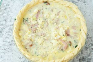 quiche before baking