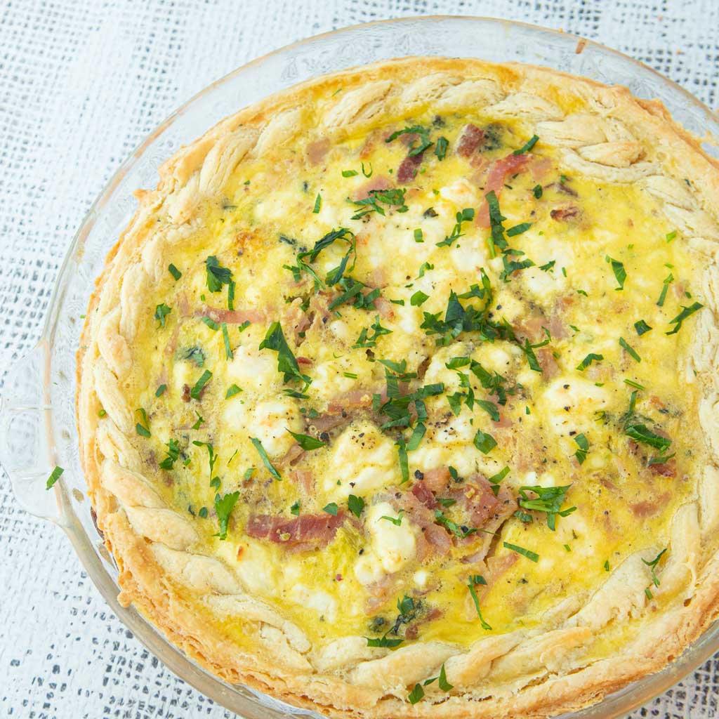 bacon spinach quiche with feta