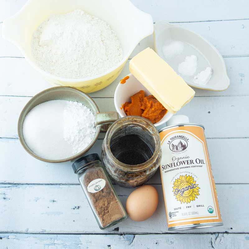 ingredients for pumpkin snickerdoodles