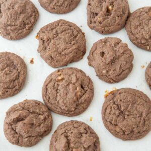 baked Twix cookies before decorating