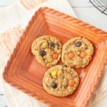 reese's pieces peanut butter cookies on plate