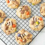 monster cookies on wire rack
