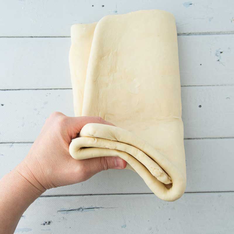 puff pastry folded after the first turn