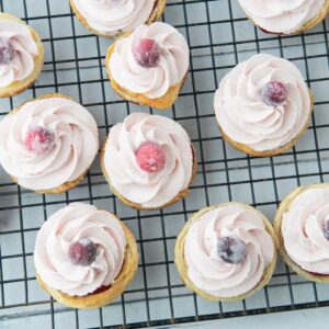 mini cranberry tarts on wire rack