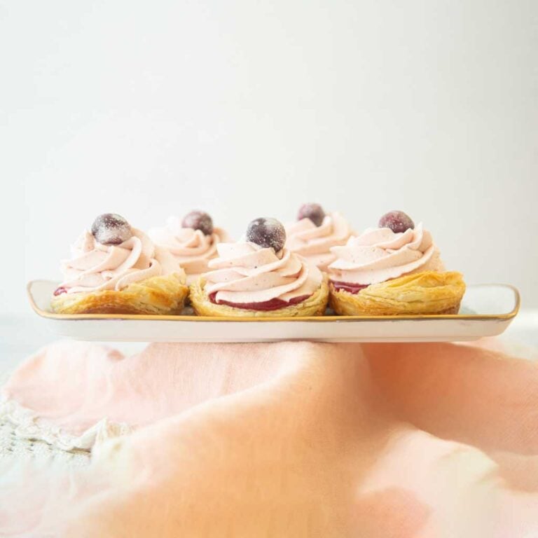 cranberry tarts on plate