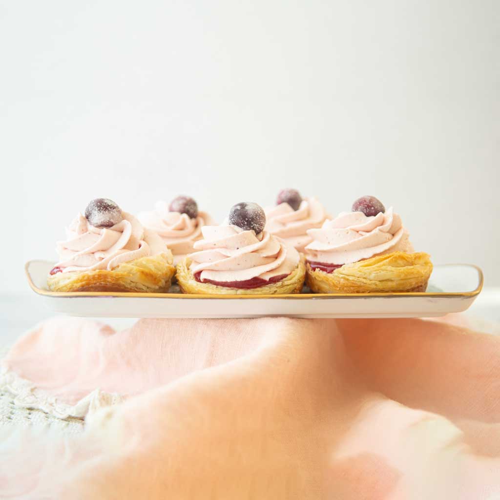 cranberry tarts on plate