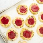 cranberry cookies on sheet pan