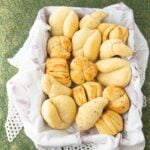 assorted potato rolls in basket