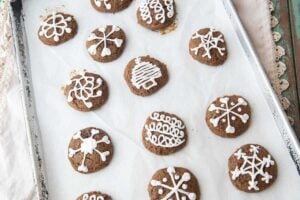 decorated soft gingerbread cookies