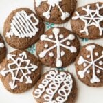 soft gingerbread cookies on plate