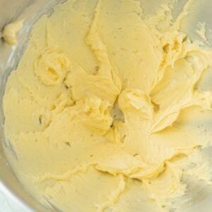 creamed butter and sugar