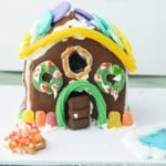 Twizzlers covered gingerbread house