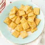 bowl full of homemade cheese crackers
