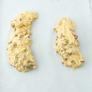 biscotti dough before shaping