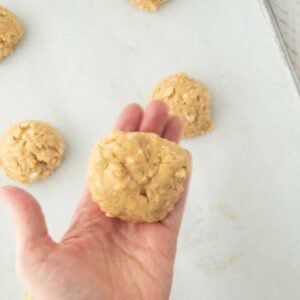 dough formed around a marshmallow