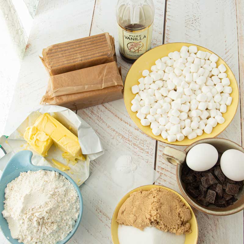 ingredients for s'mores cookies