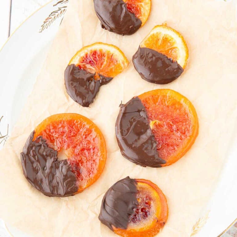 candied orange slices dipped in chocolate