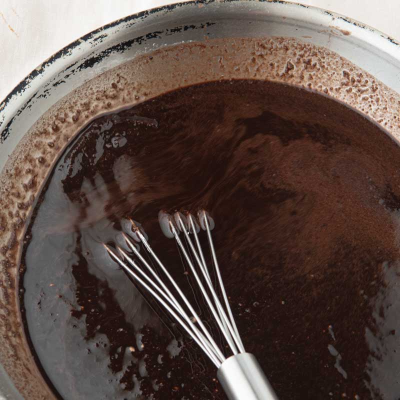 melted cocoa and butter