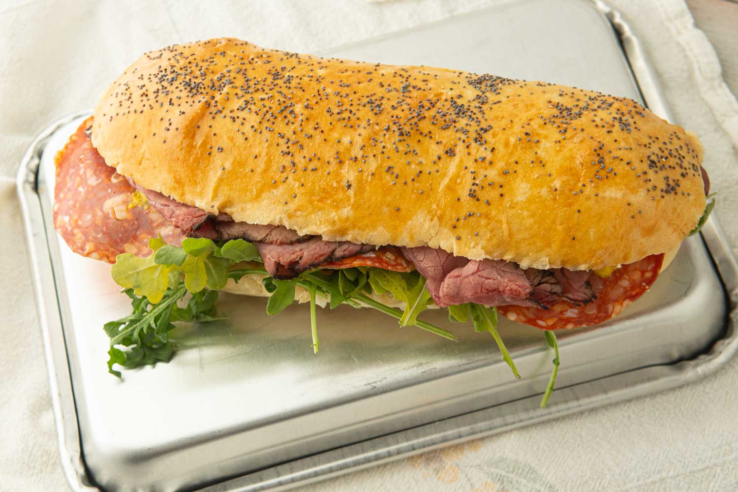 hoagie bun made into a sub sandwich