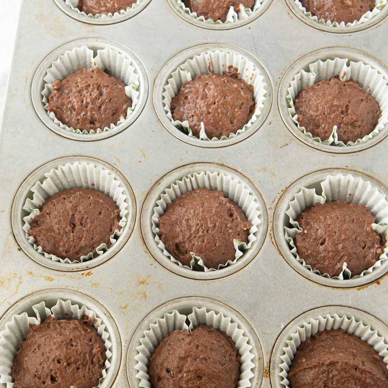 guinness chocolate cupcakes before baking
