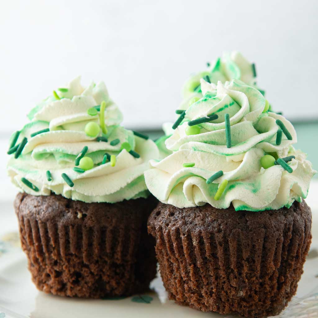 guinness chocolate cupcakes closeup