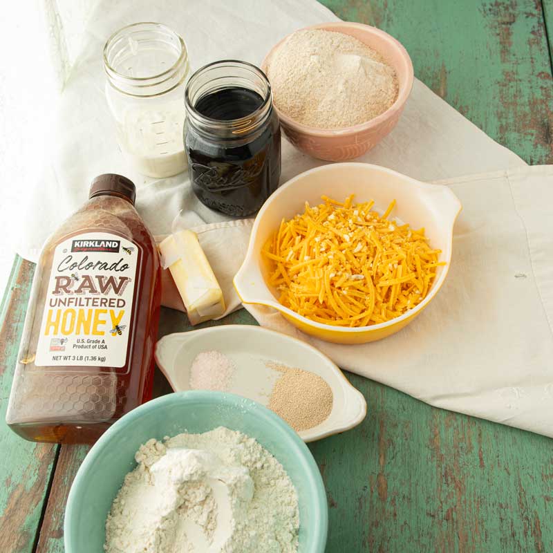 ingredients for beer cheese bread