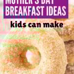 cinnamon sugar donuts, text overlay