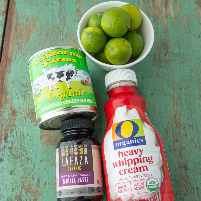ingredients for key lime pie filling