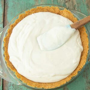 key lime pie filling in pie shell