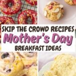 blackberry donuts, strawberry muffins, blueberry rolls, sour cream biscuit with jam, text overlay