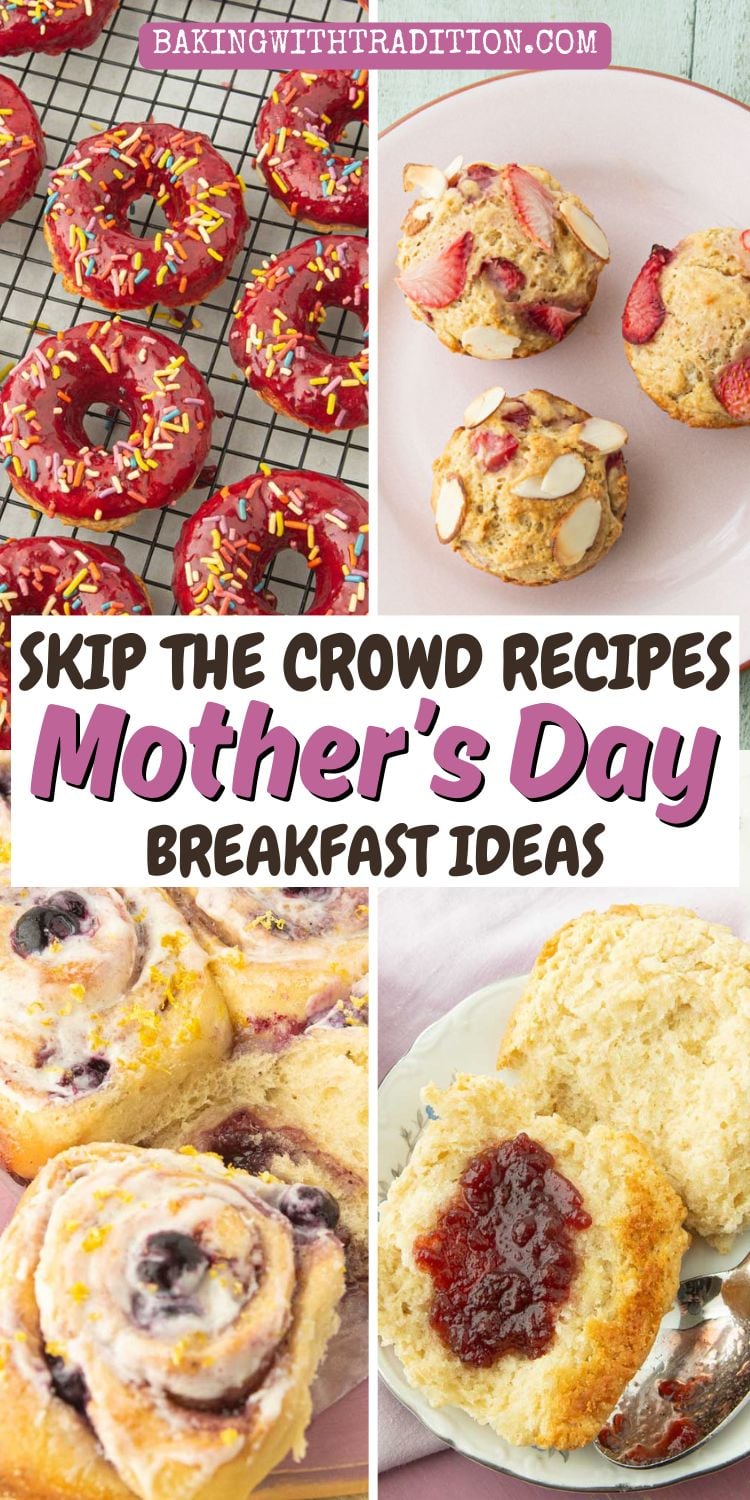 blackberry donuts, strawberry muffins, blueberry rolls, sour cream biscuit with jam, text overlay