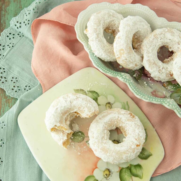 Powdered Sugar Cake Donuts: like the package but better