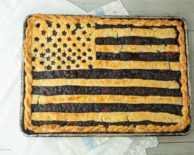 American flag slab pie