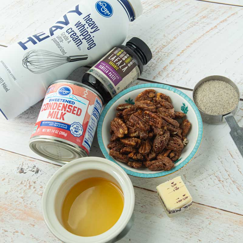 ingredients for butter pecan ice cream