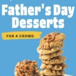 pretzel cookies stack, text overlay