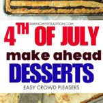 banana pudding pie, flag berry pie, text overlay