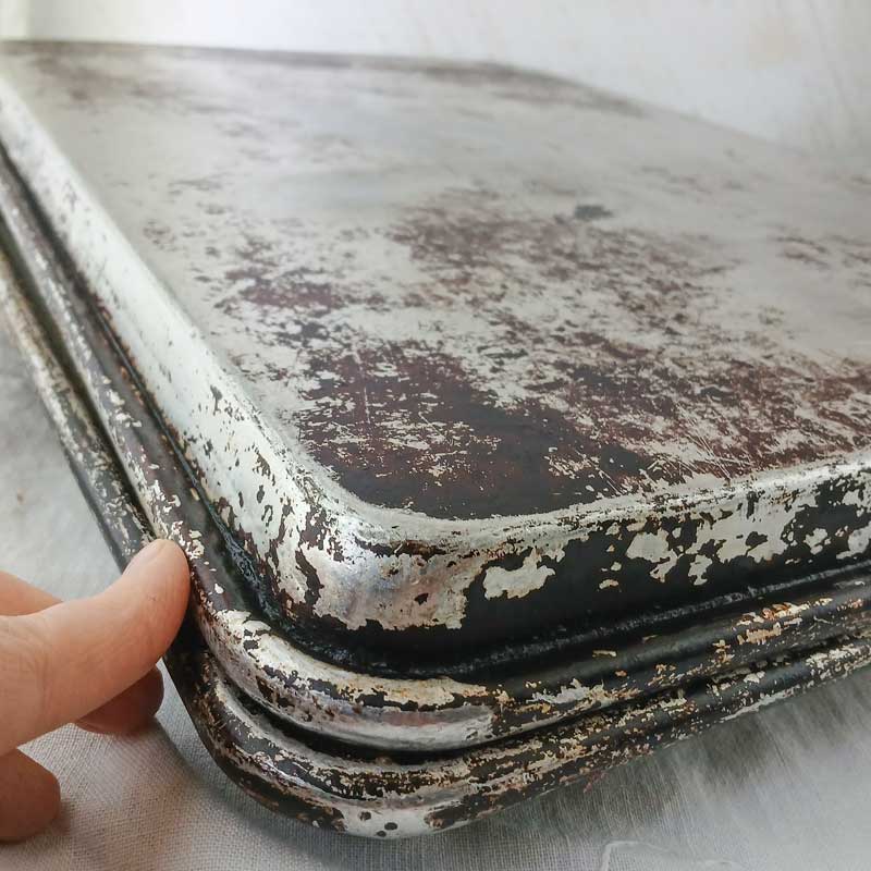 sheet pans stacked