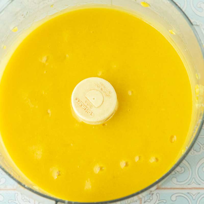 mango puree in food processor