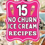 pictures of ice cream flavors, text overlay