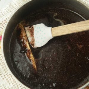 melting butter and cocoa